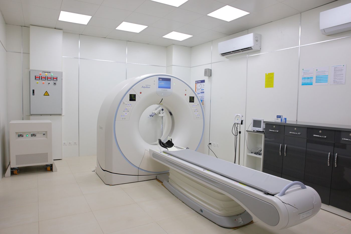 Imaging scanner in a hospital room